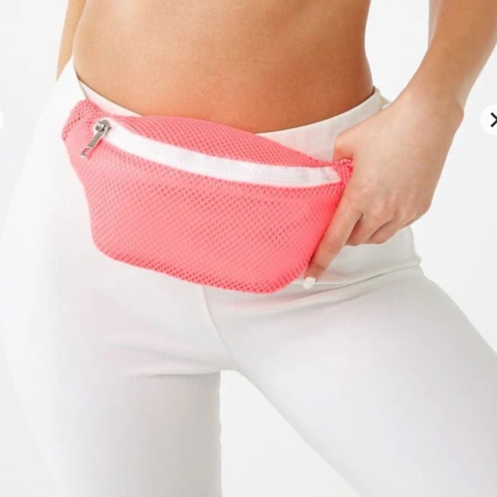 Hot Pink Sheer Mesh Fanny Pack